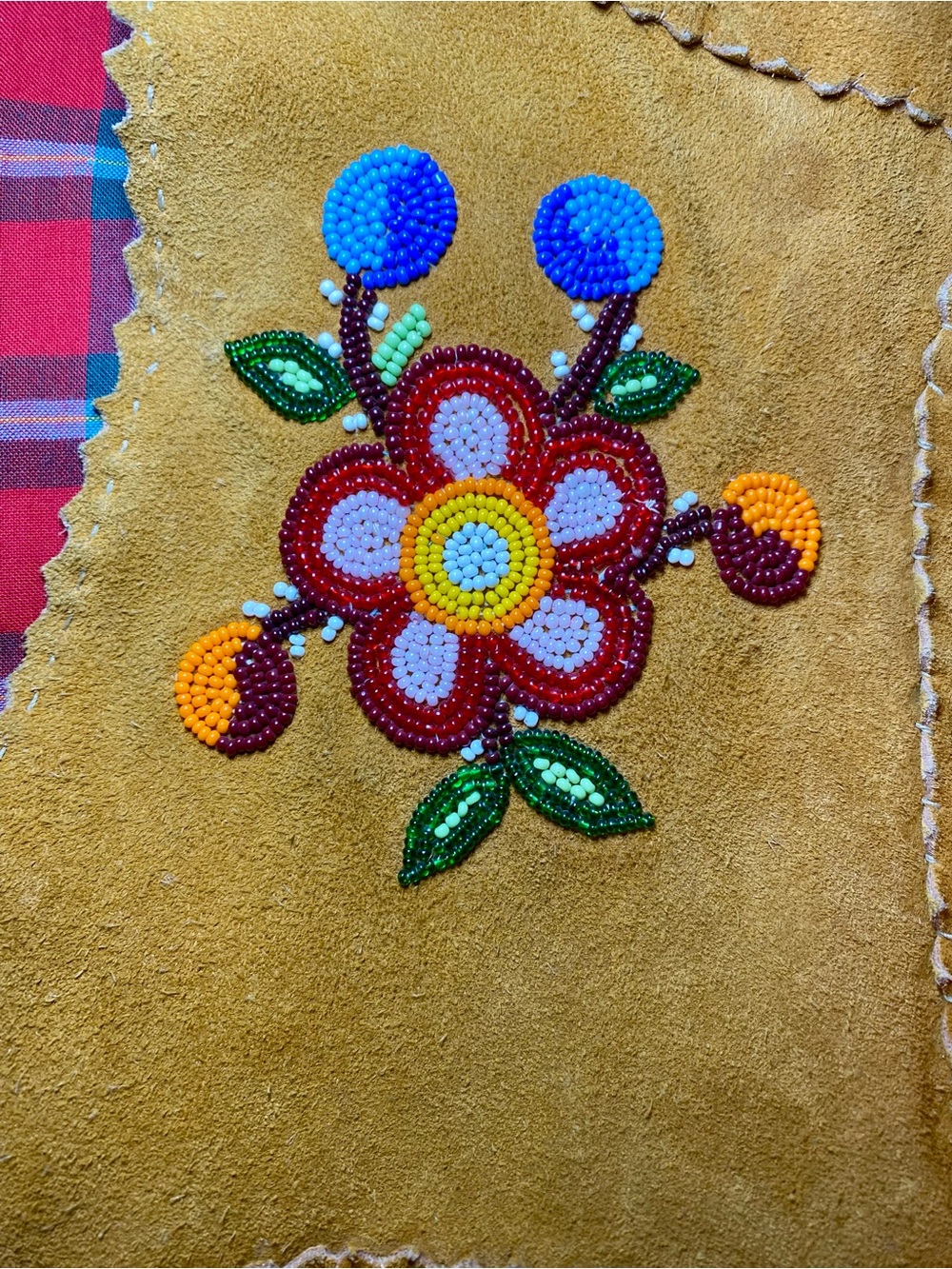 TRUE VINTAGE 1950/1960s STUNNING Artisan Hand Beaded Fringe Buckskin Jacket - Picture 5 of 17